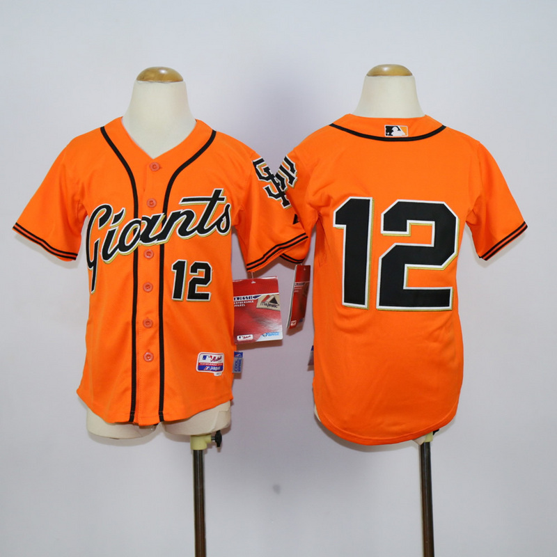 Youth San Francisco Giants 12 Panik Orange MLB Jerseys